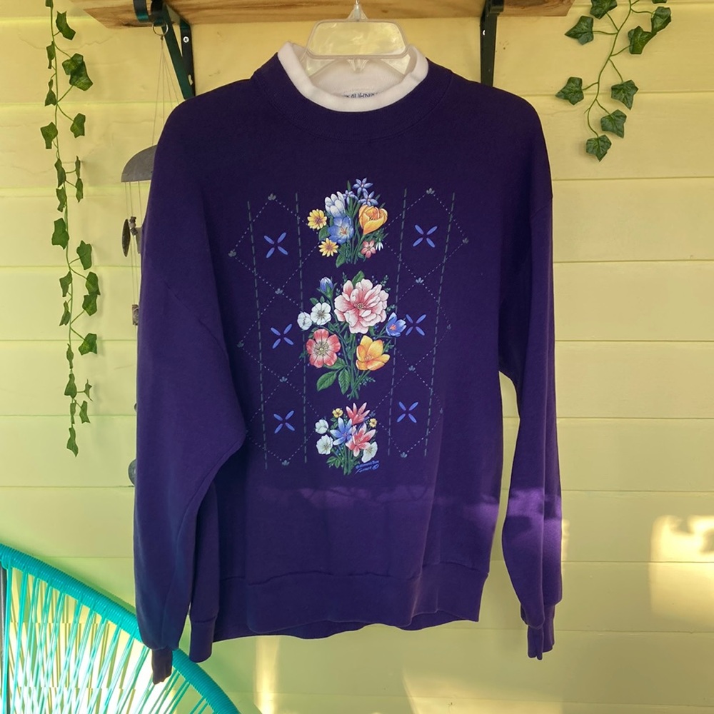 VTG Morning Sun floral sweatshirt
